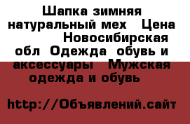 Шапка зимняя натуральный мех › Цена ­ 1 000 - Новосибирская обл. Одежда, обувь и аксессуары » Мужская одежда и обувь   